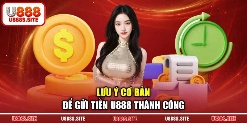Lưu ý cơ bản để gửi tiền U888 thành công Lưu ý cơ bản để gửi tiền U888 thành công